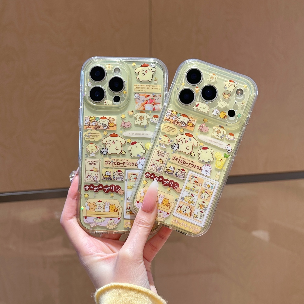 Yellow Phone Accessories - Cute Yellow Star Sparkling Pudding Dog