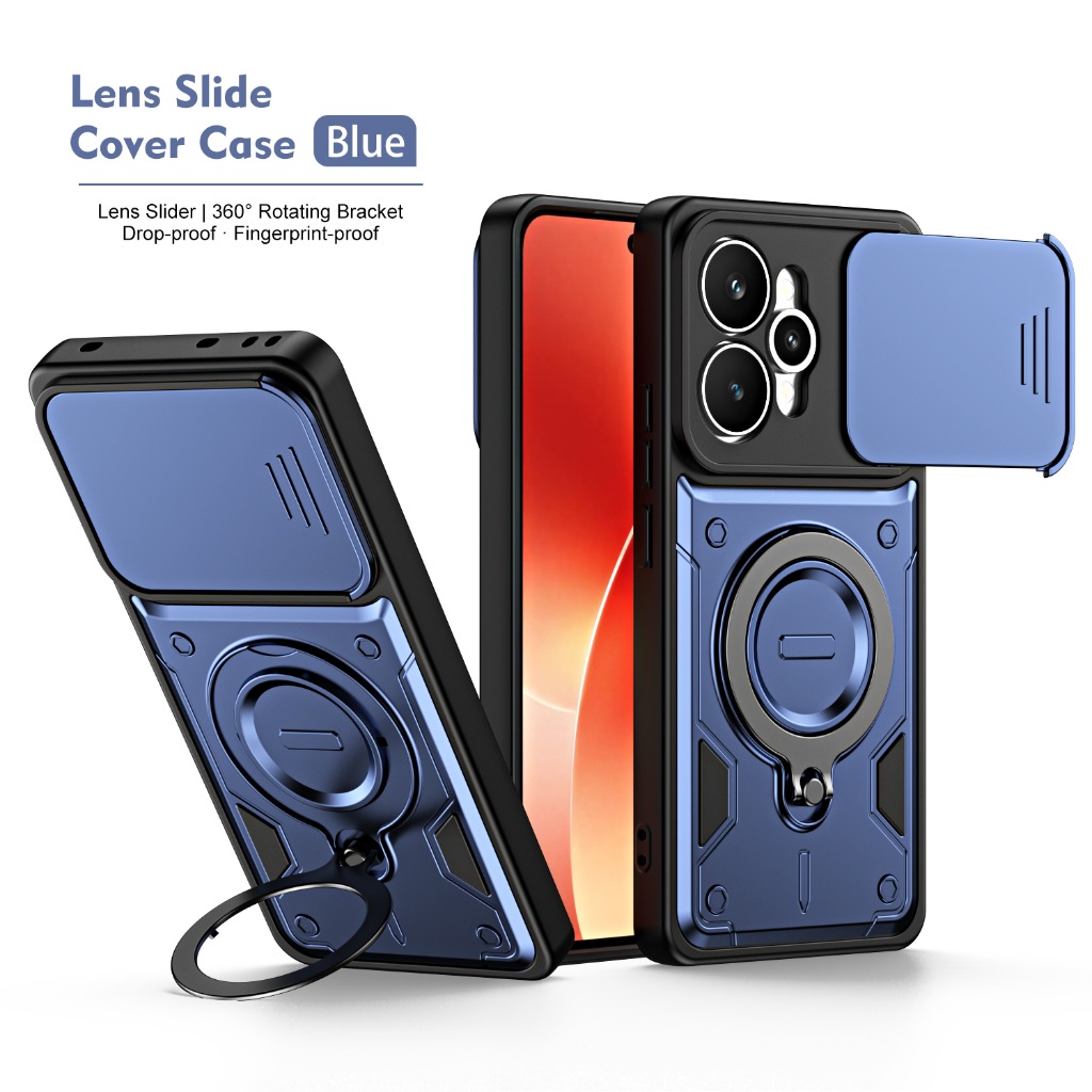 Phone Accessories Ring - Armor Shockproof Phone Case with Slide