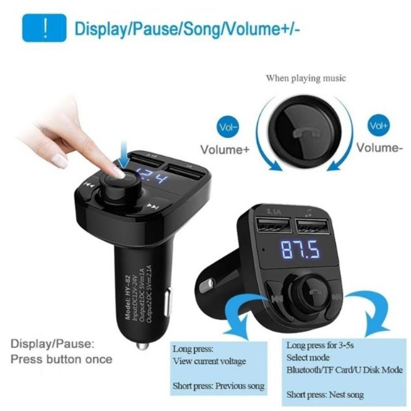 Bluetooth FM Transmitter Car C - đánh giá và giá Phone Accessories You Need
