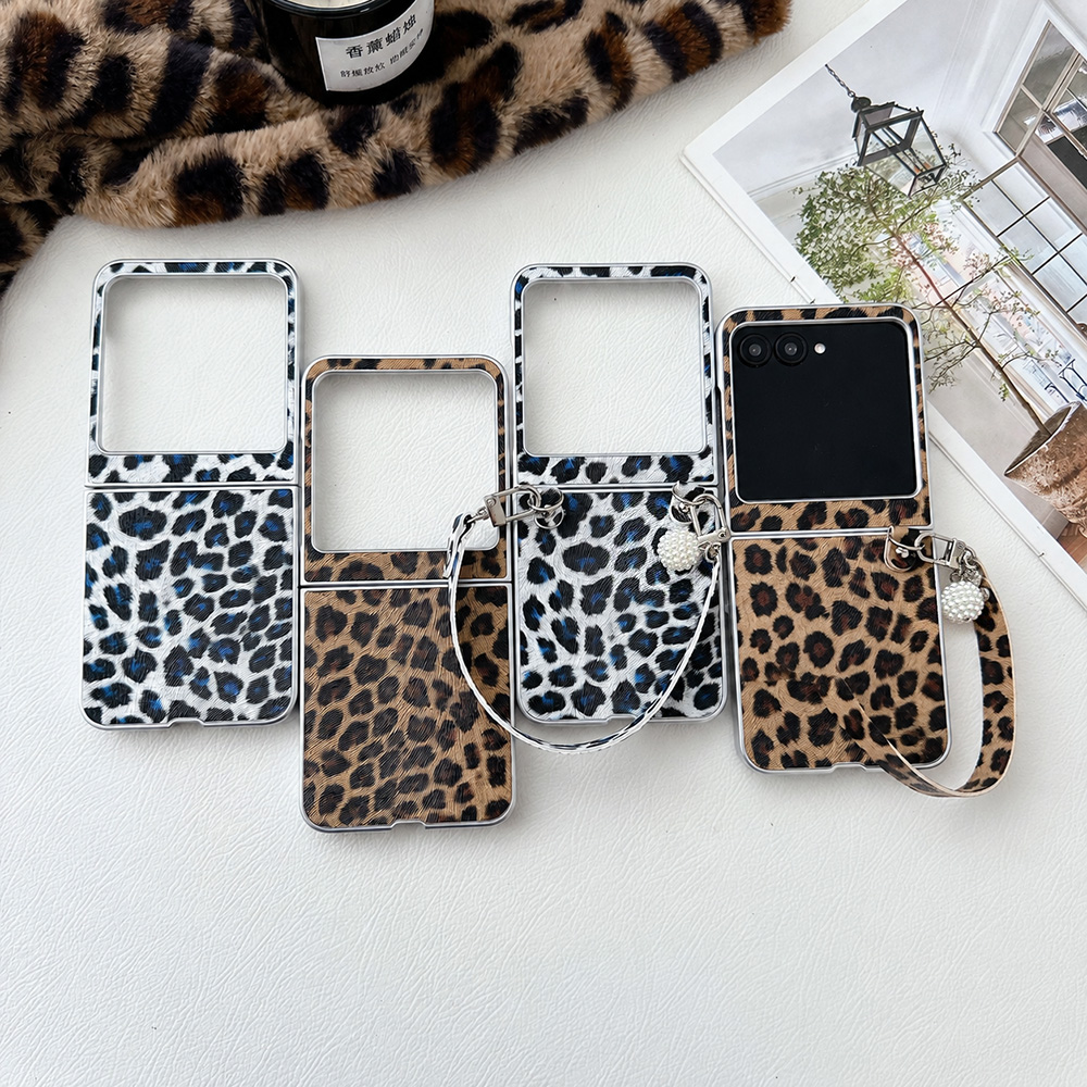 Leopard Print Folding Flip Pho - đánh giá và giá Phone Accessories Beads