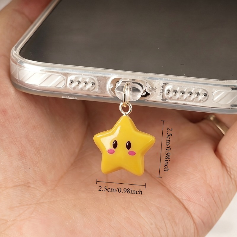 Cute 3D Yellow Star Phone Dust - đánh giá và giá Yellow Phone Accessories