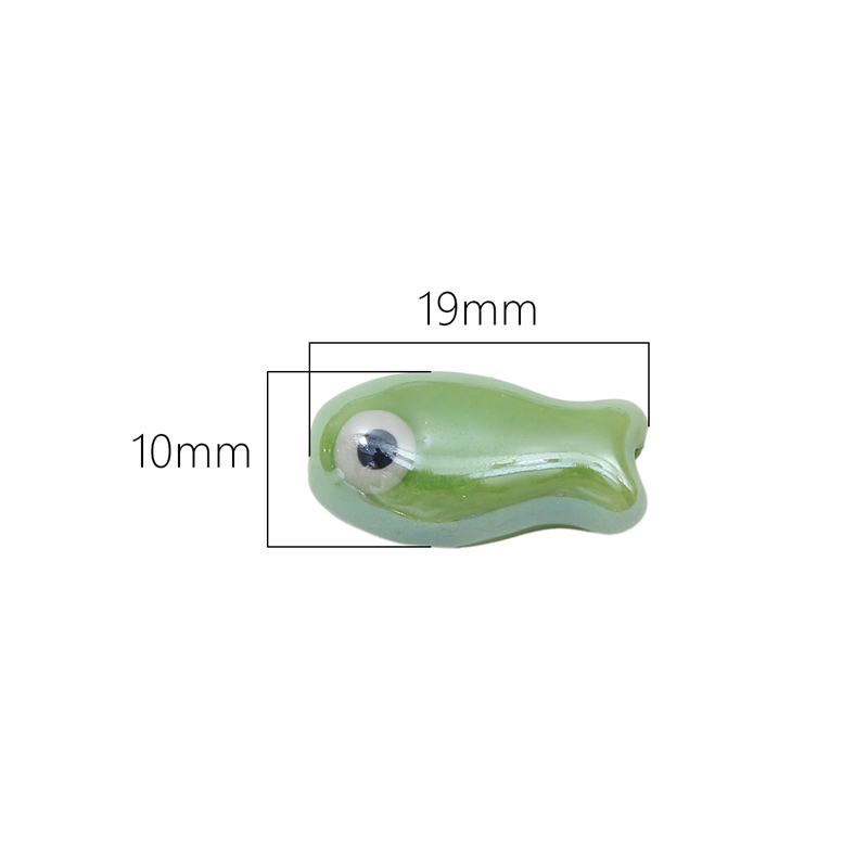 10Pcs Vintage Fish Ceramic Bea - đánh giá và giá Phone Accessories Beads