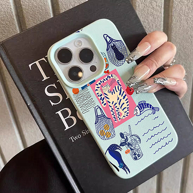 Cute Cherry Cat Print Phone Ca - đánh giá và giá Xo Phone Accessories