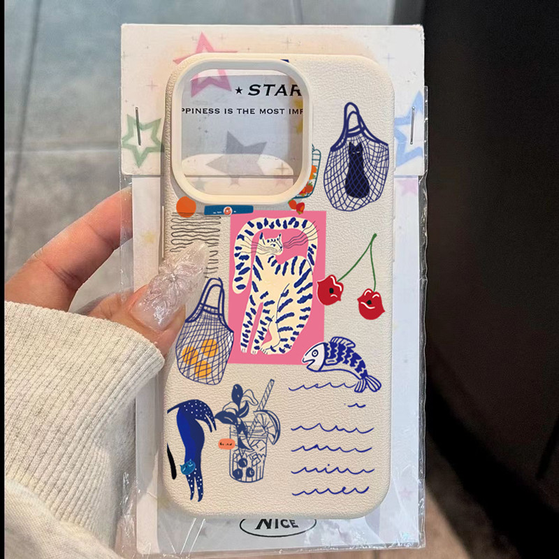 Cute Cherry Cat Print Phone Ca - đánh giá và giá Xo Phone Accessories