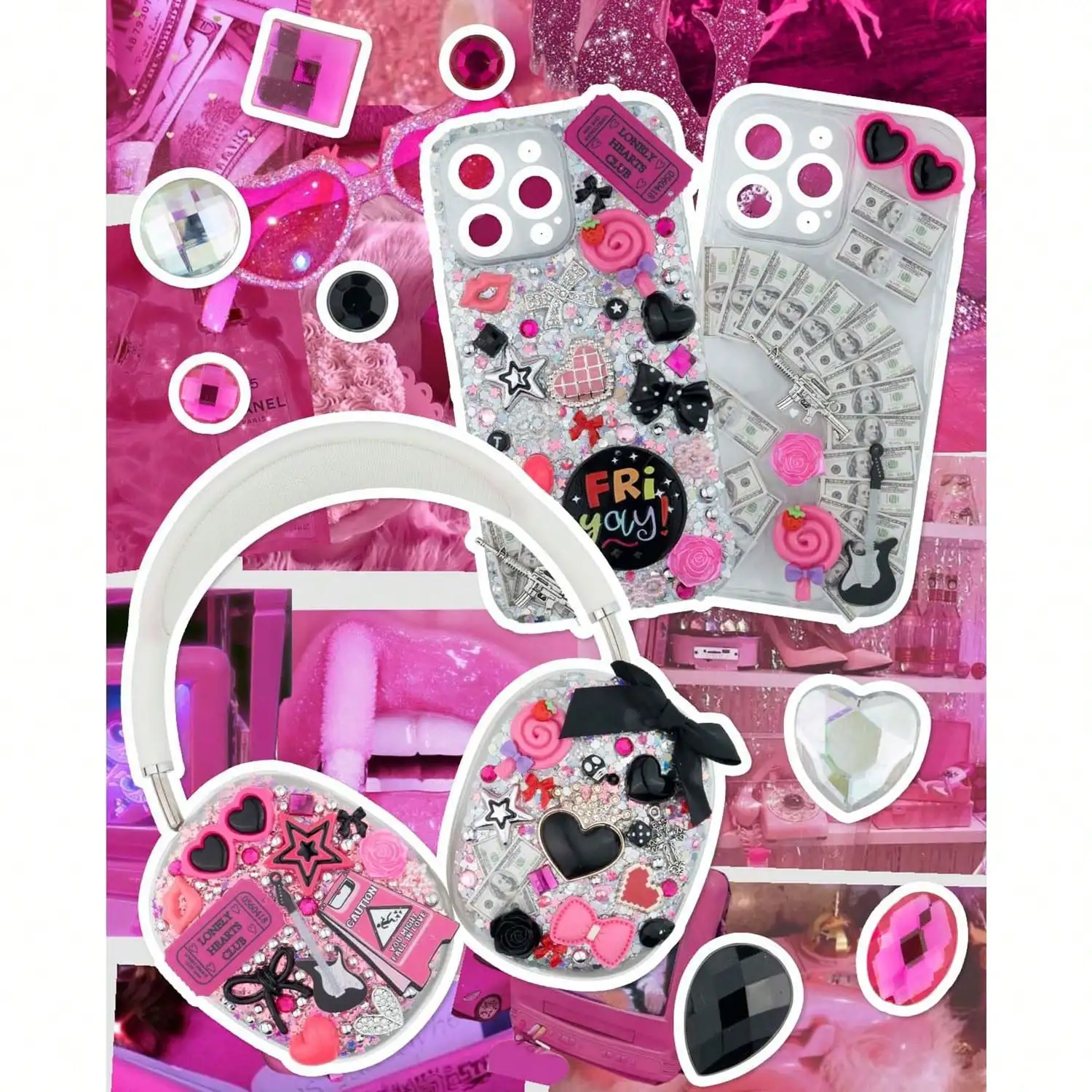 1050 Pcs Junk Phone Case Charm - đánh giá và giá Phone Accessories Beads