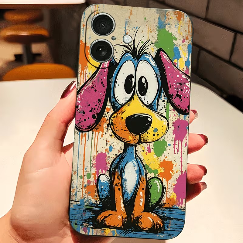 Graffiti Colored Puppy TPU Pho - đánh giá và giá Xo Phone Accessories