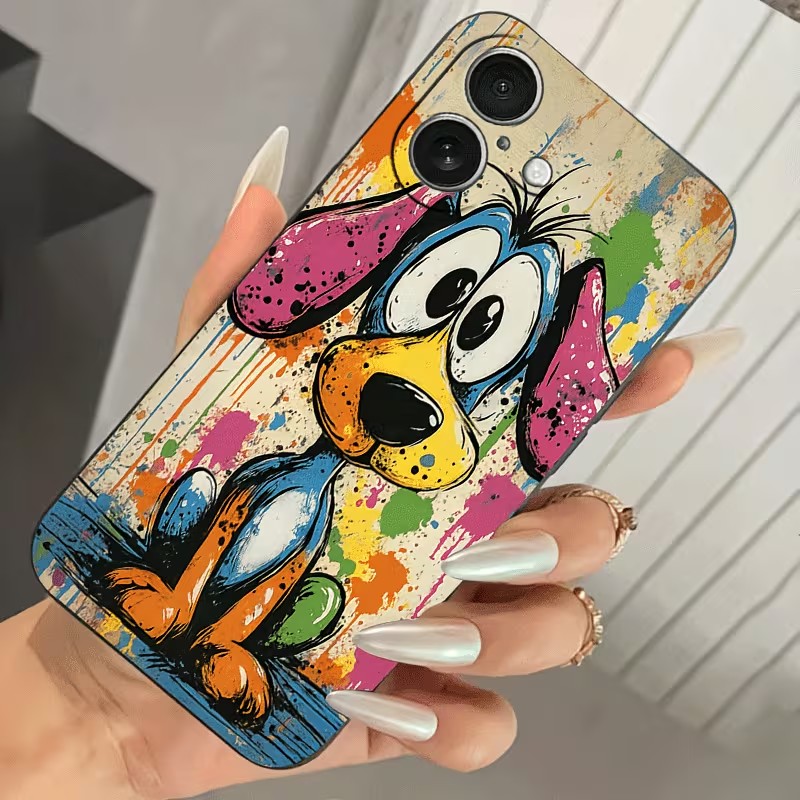 Graffiti Colored Puppy TPU Pho - đánh giá và giá Xo Phone Accessories