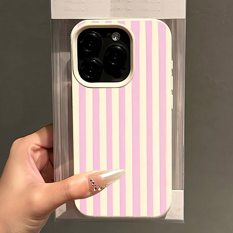 Simple Pink Vertical Striped L - đánh giá và giá Xo Phone Accessories