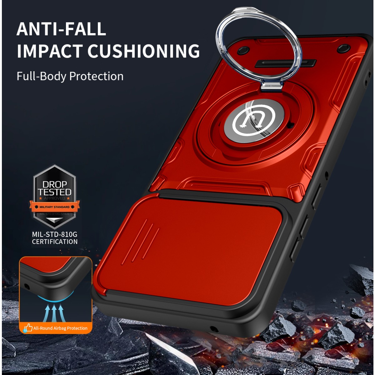 Armor Shockproof Ring Holder P - đánh giá và giá Phone Ring Holder