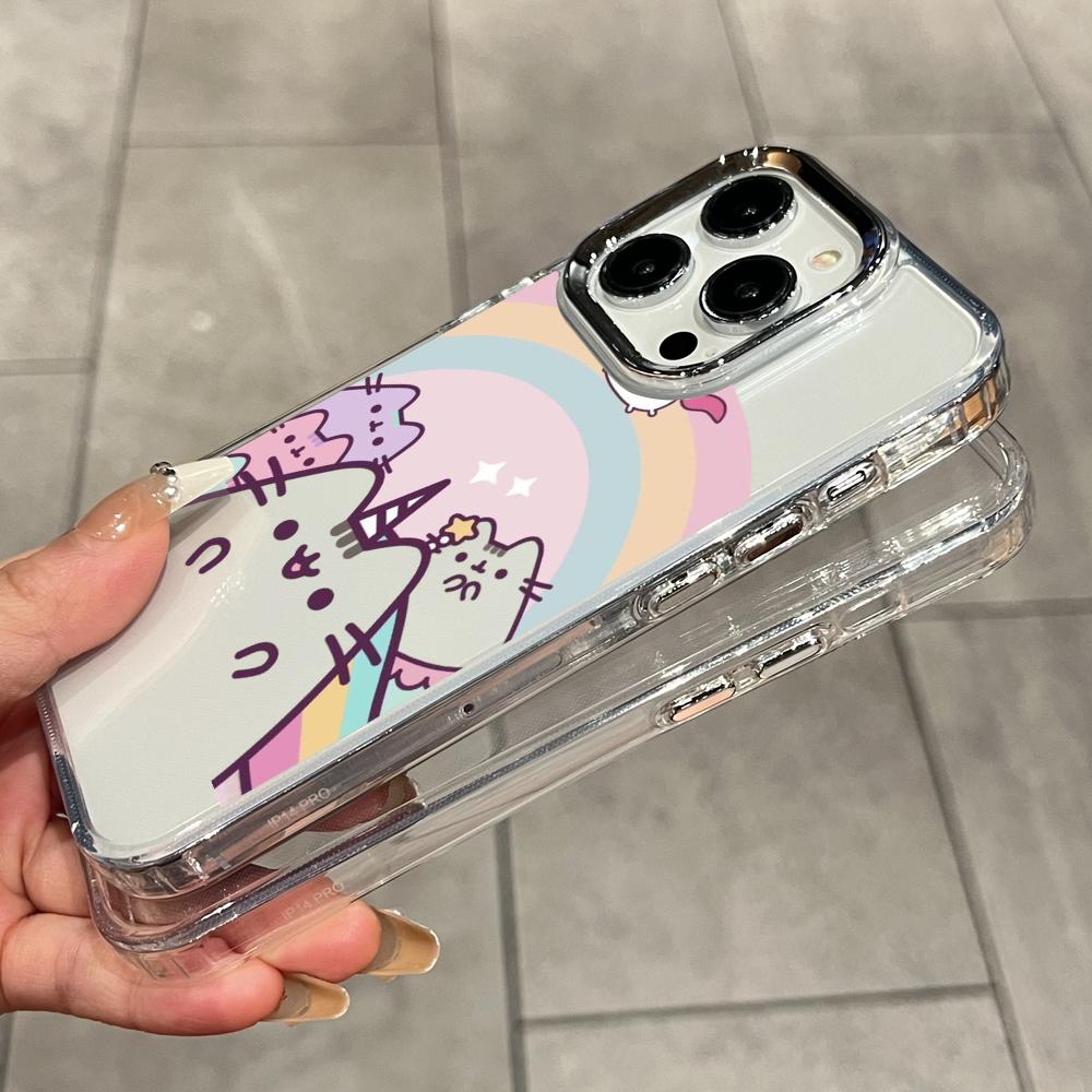 Cartoon Pusheen Cat Matte Tran - đánh giá và giá Xo Phone Accessories