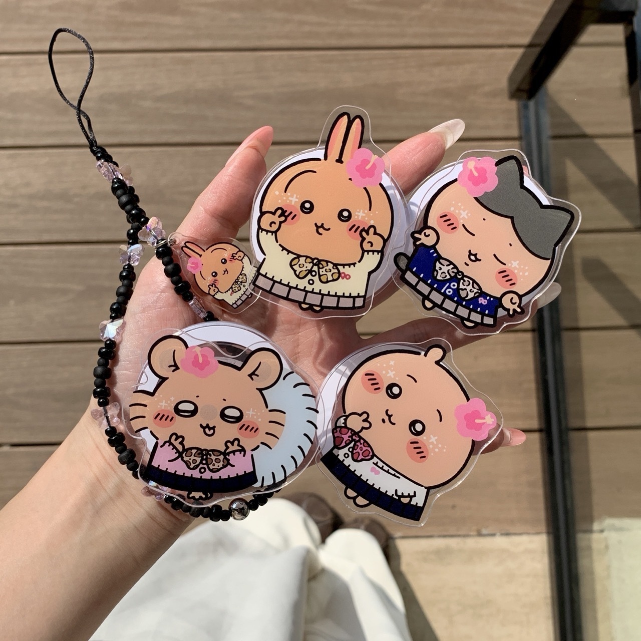 Cute Usagi Hachiware Acrylic P - đánh giá và giá Phone Accessories Beads