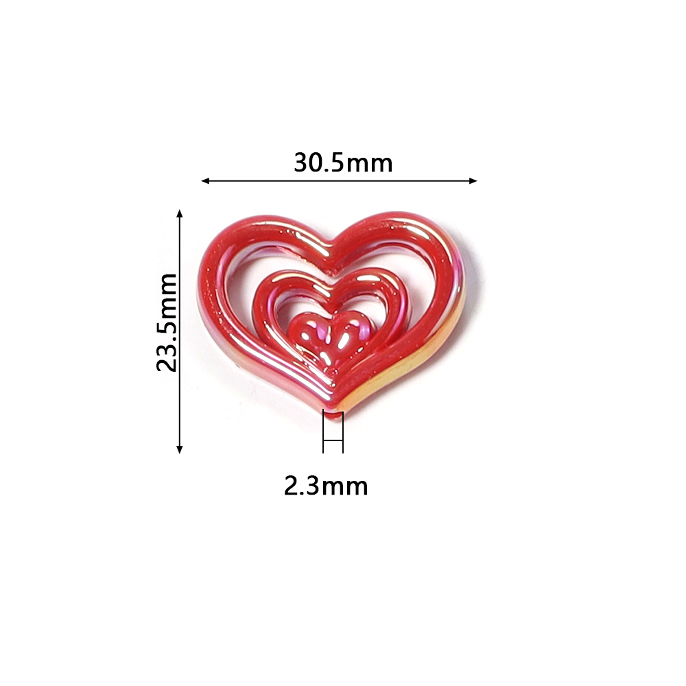 5pcs Acrylic Hollow Heart Bead - đánh giá và giá Phone Accessories Beads