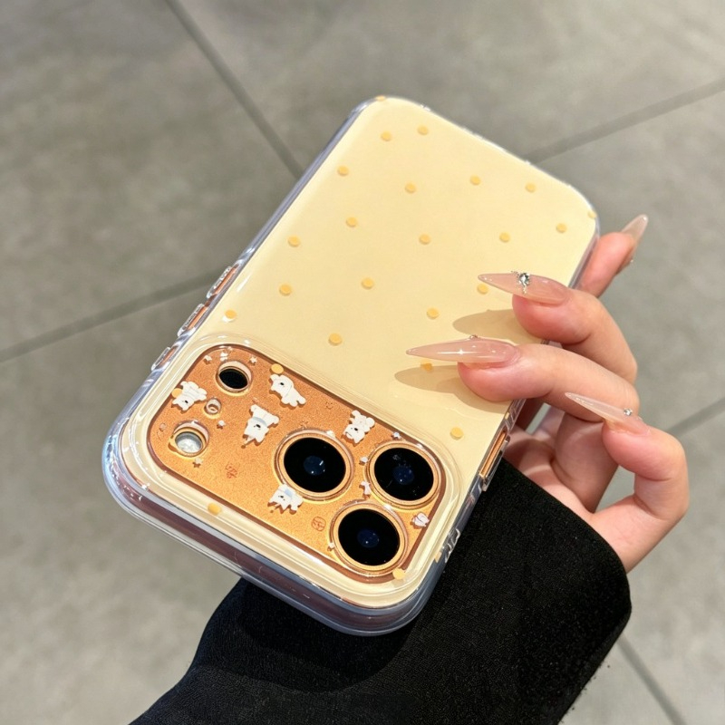 Fashion Cute Yellow Polka Dot  - đánh giá và giá Yellow Phone Accessories
