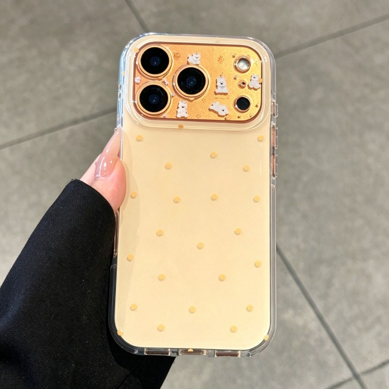 Fashion Cute Yellow Polka Dot  - đánh giá và giá Yellow Phone Accessories
