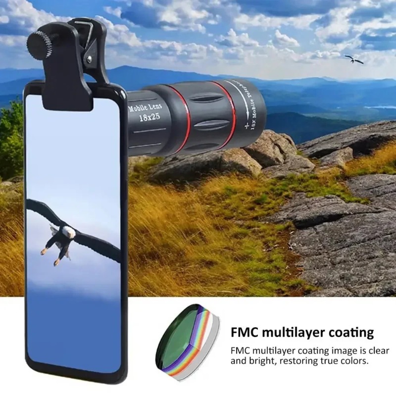 Universal 18x Magnification Te - đánh giá và giá Lens Camera Clip