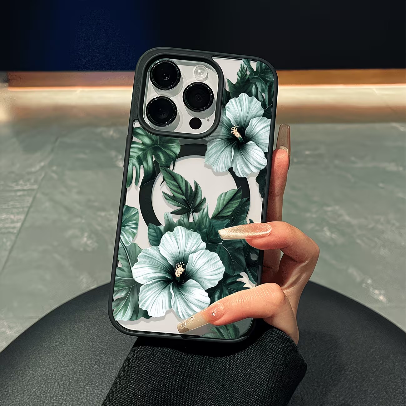 Green Floral Print Phone Case  - đánh giá và giá Xo Phone Accessories