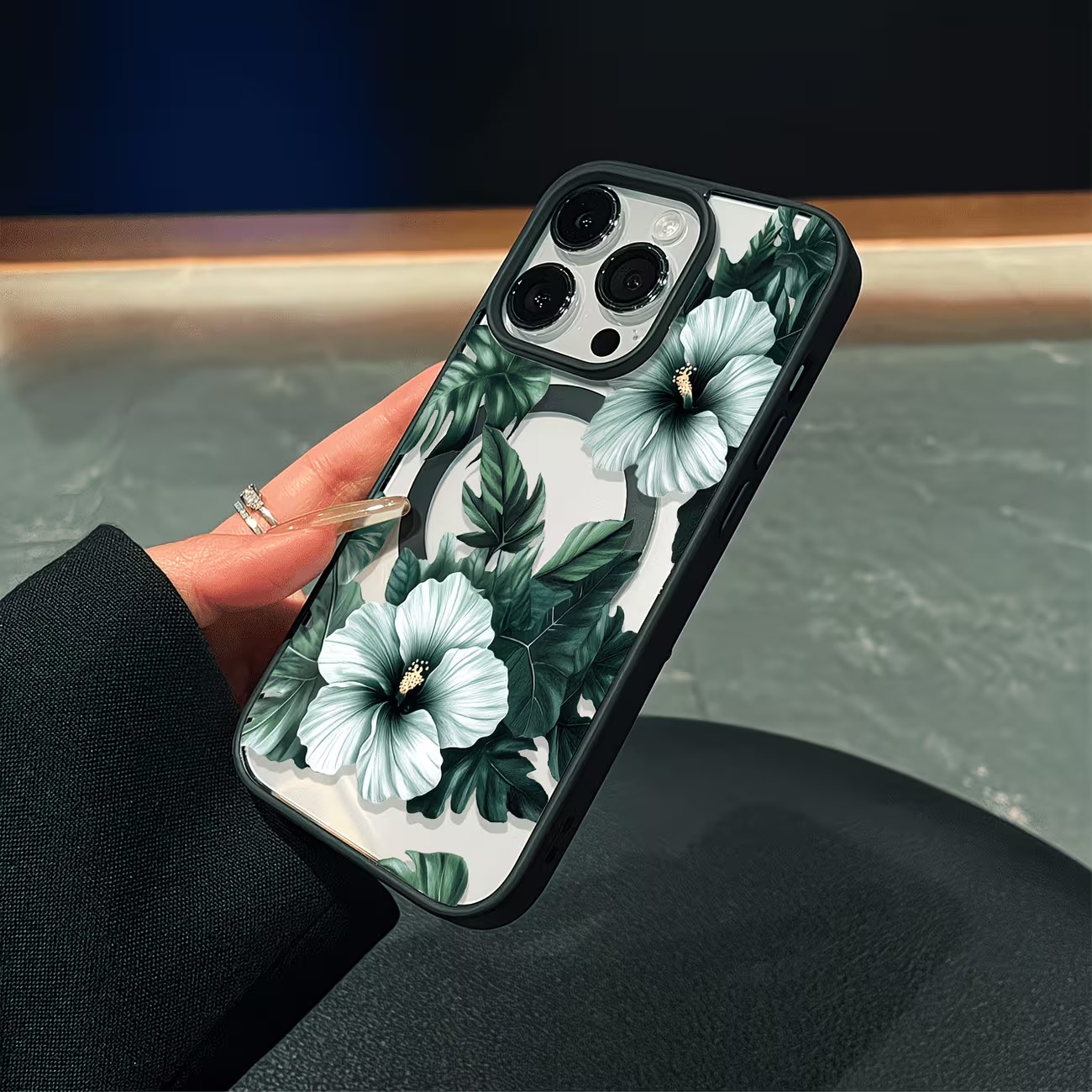Green Floral Print Phone Case  - đánh giá và giá Xo Phone Accessories