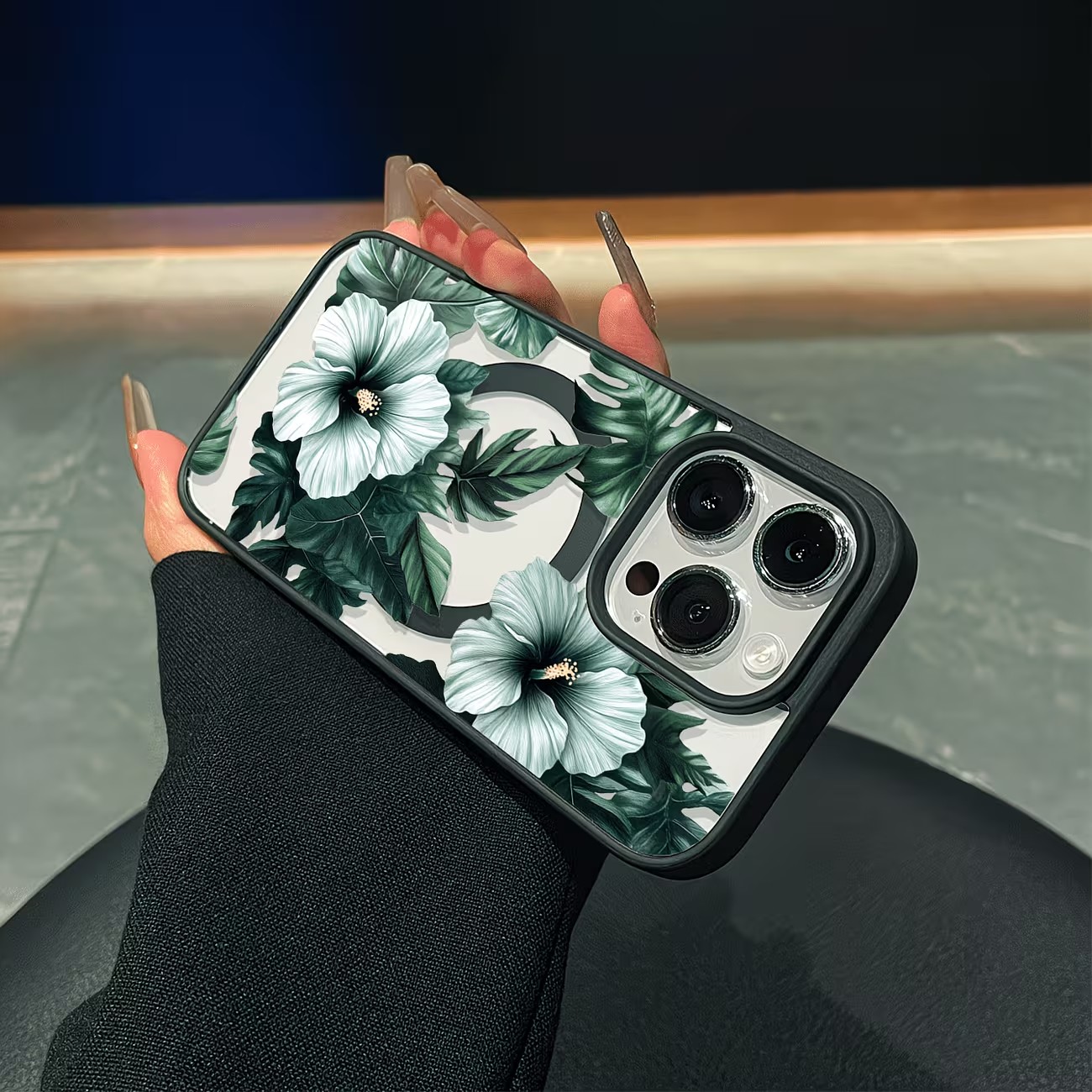Green Floral Print Phone Case  - đánh giá và giá Xo Phone Accessories