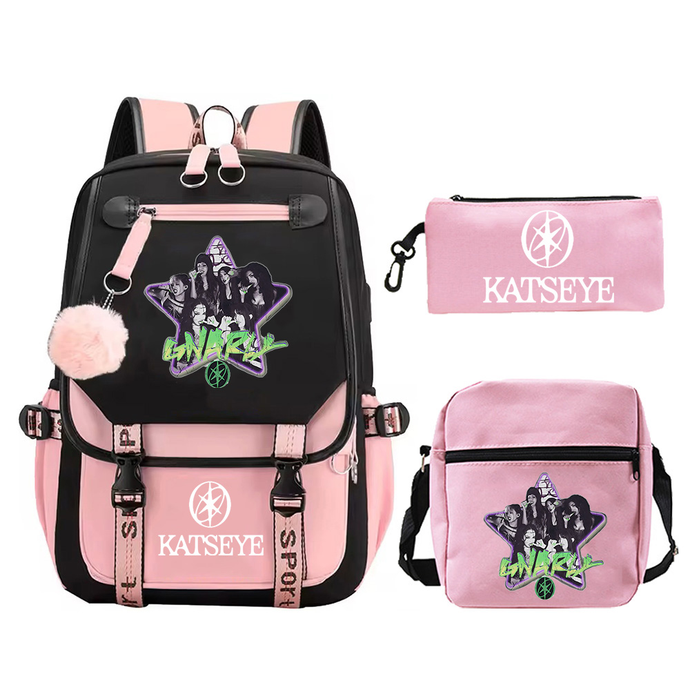 3pcs Set Kpop KATSEYE Backpack - đánh giá và giá Phone Accessories Wholesale In China